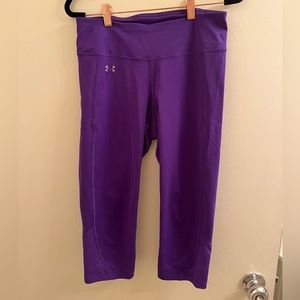 Purple Under Armour Cropped Leggings